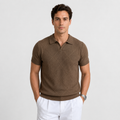Orvalés | Men’s Knit Polo Shirt Cotton Blend Short Sleeve Regular Fit