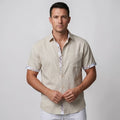 Orvalés | Chemise Homme en Lin à Manches Courtes avec Poche