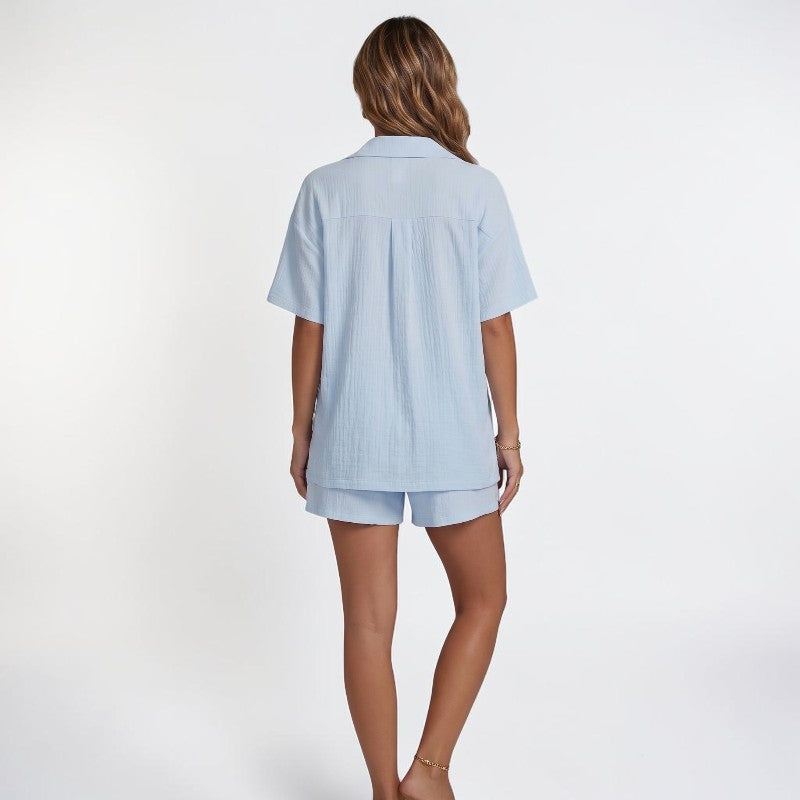 Orvalés | Ensemble Deux Pièces Femme Chemise Boutonnée et Short