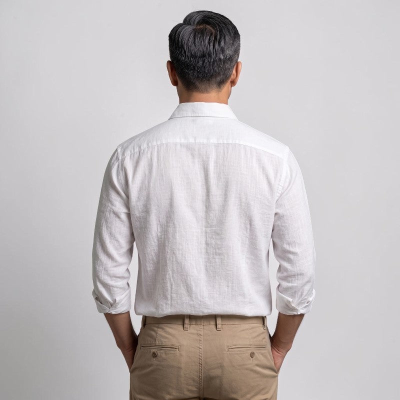 Orvalés | Chemise Homme Lin Style Manches Longues Légère et Respirante