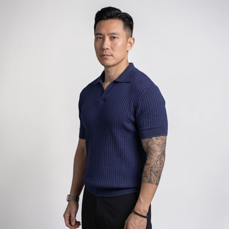 Orvalés | Polo Maille Homme Manches Courtes Style Classique Décontracté