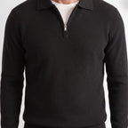 Orvalés | Pull homme col châle zip maille épaisse décontracté