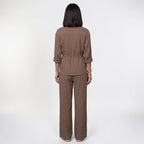 Orvalés | Ensemble Élégant Femme Coupe Classique Pantalon Large Luxe