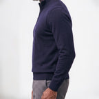 Orvalés | Pull Homme Col Cheminée Zippé Épais Couleur Unie