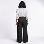Orvalés | Pantalon Large Femme en Lin Taille Haute à Cordon d'Été