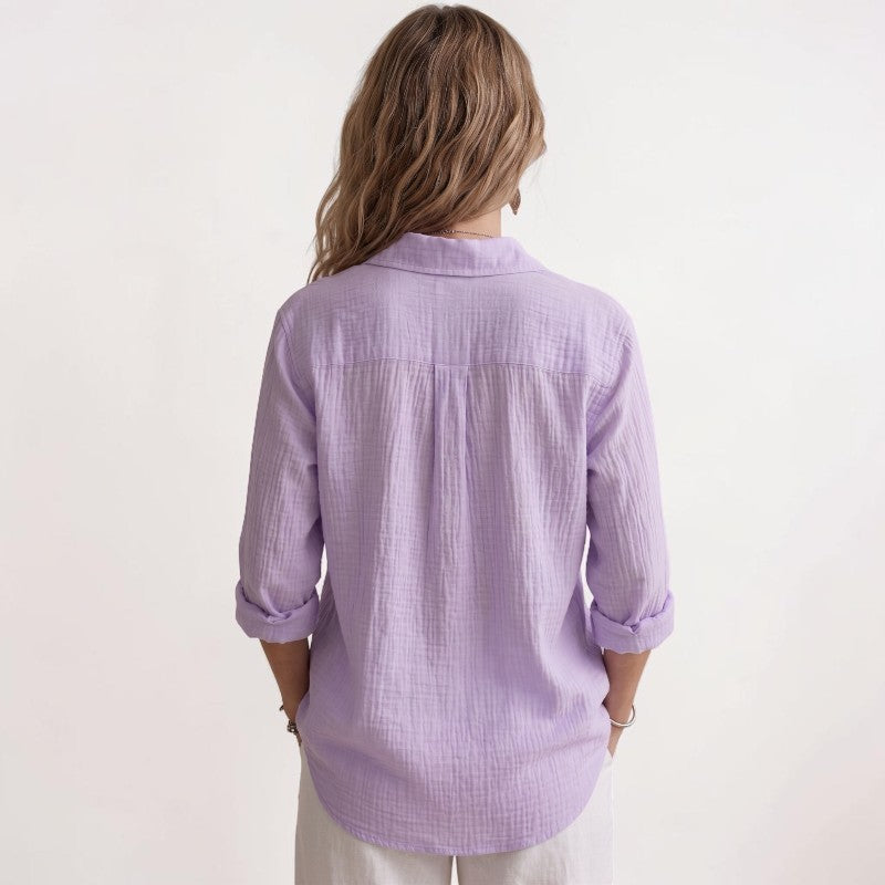 Orvalés | Chemise Femme Bureau Chic Manches Longues Coupe Ample