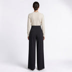 Orvalés | Pantalon Large Femme Taille Haute Chic Décontracté