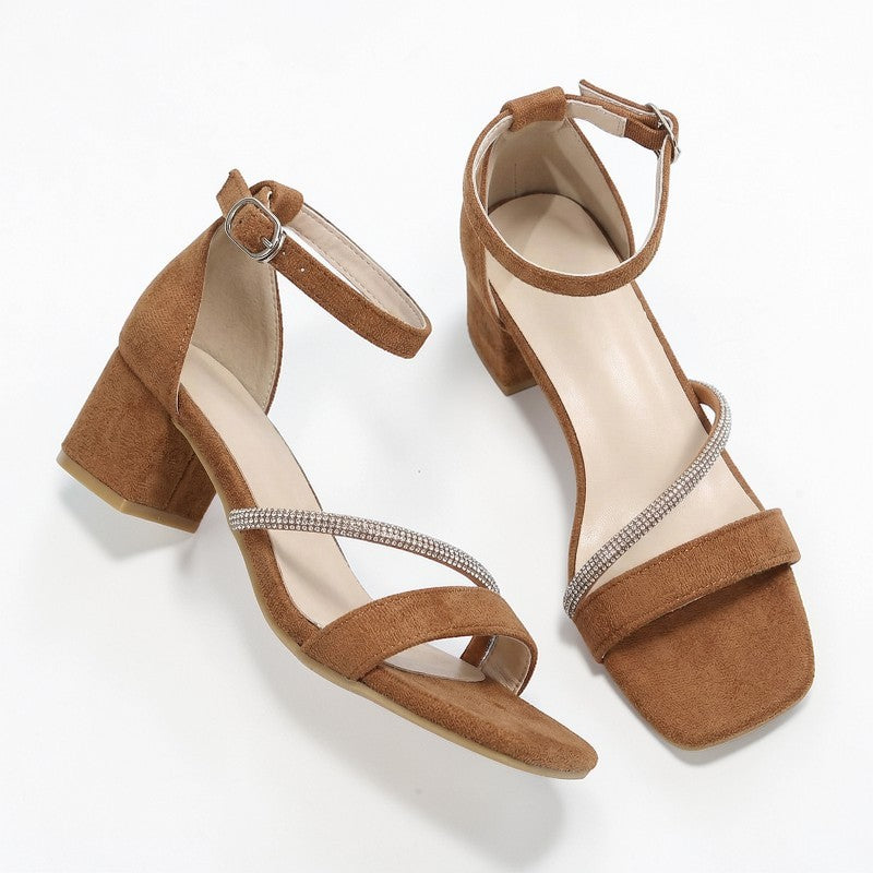 Orvalés| Sandales Femme Cuir Talon Haut Élégantes Été