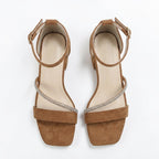 Orvalés| Sandales Femme Cuir Talon Haut Élégantes Été