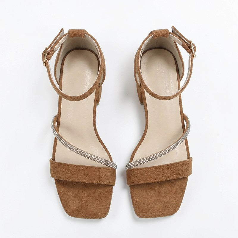 Orvalés| Sandales Femme Cuir Talon Haut Élégantes Été