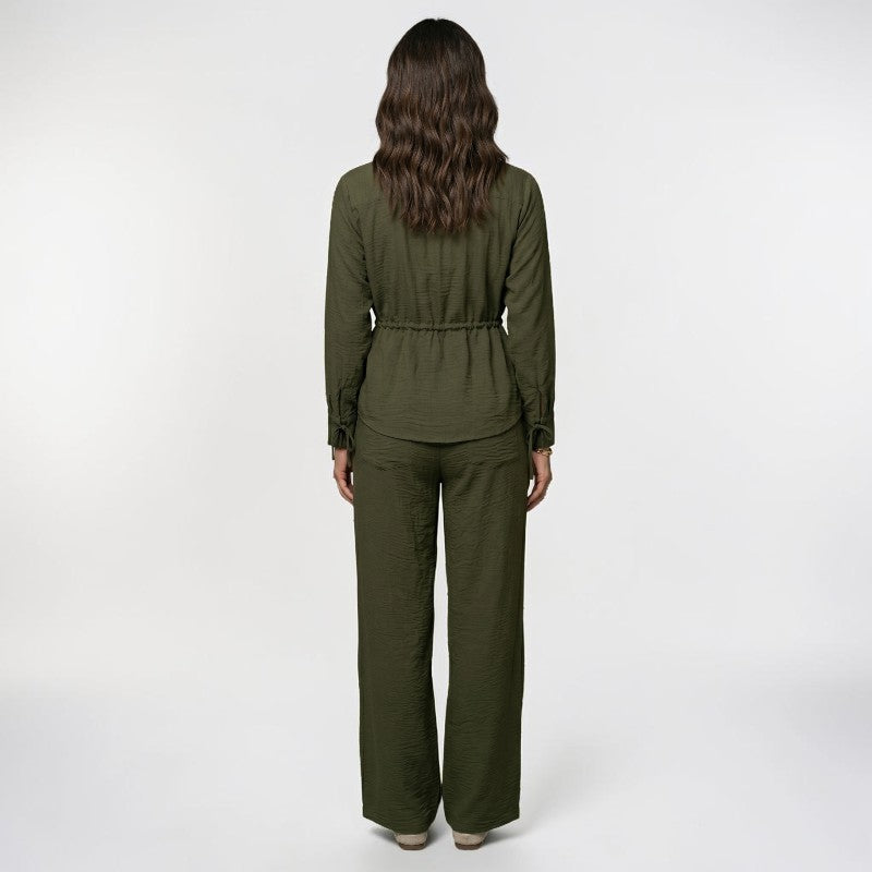 Orvalés | Ensemble Élégant Femme Coupe Classique Pantalon Large Luxe
