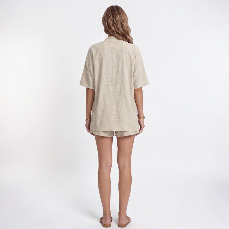 Orvalés | Ensemble Deux Pièces Femme Chemise Boutonnée et Short