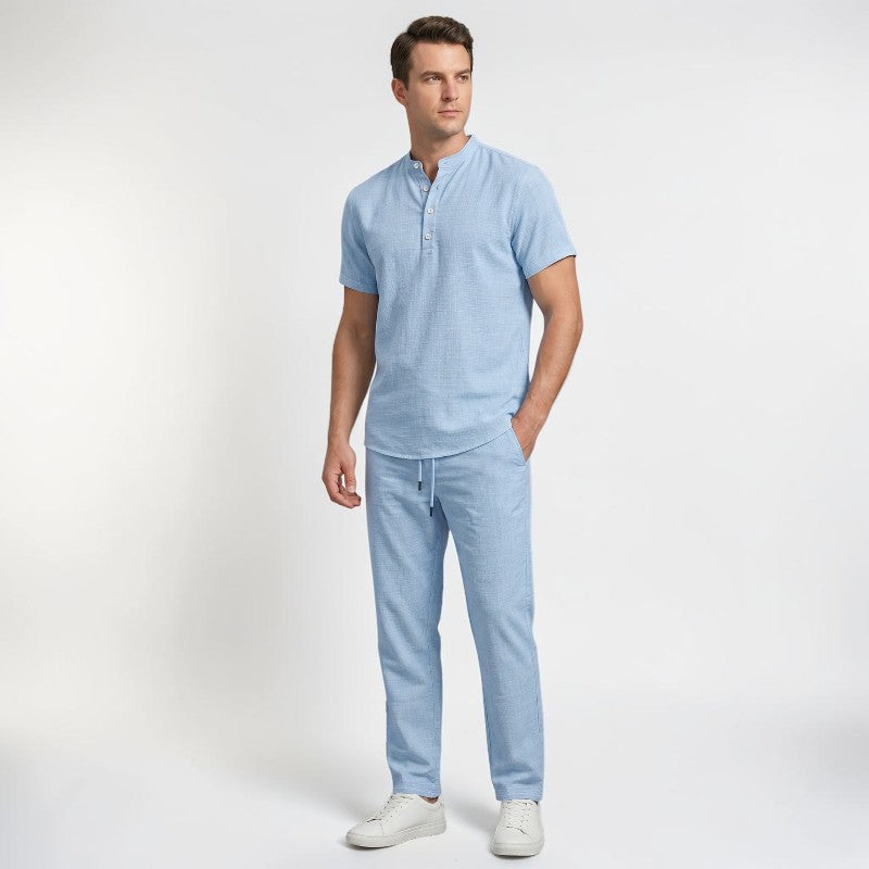 Orvalés | Ensemble Homme en Lin Décontracté pour Vacances et Resort