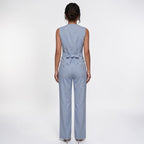 Orvalés | Ensemble Femme Chic Bureau Gilet et Pantalon Droit