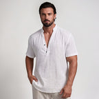 Orvalés | Chemise Henley en Lin Homme – Confort Respirant pour l'Été