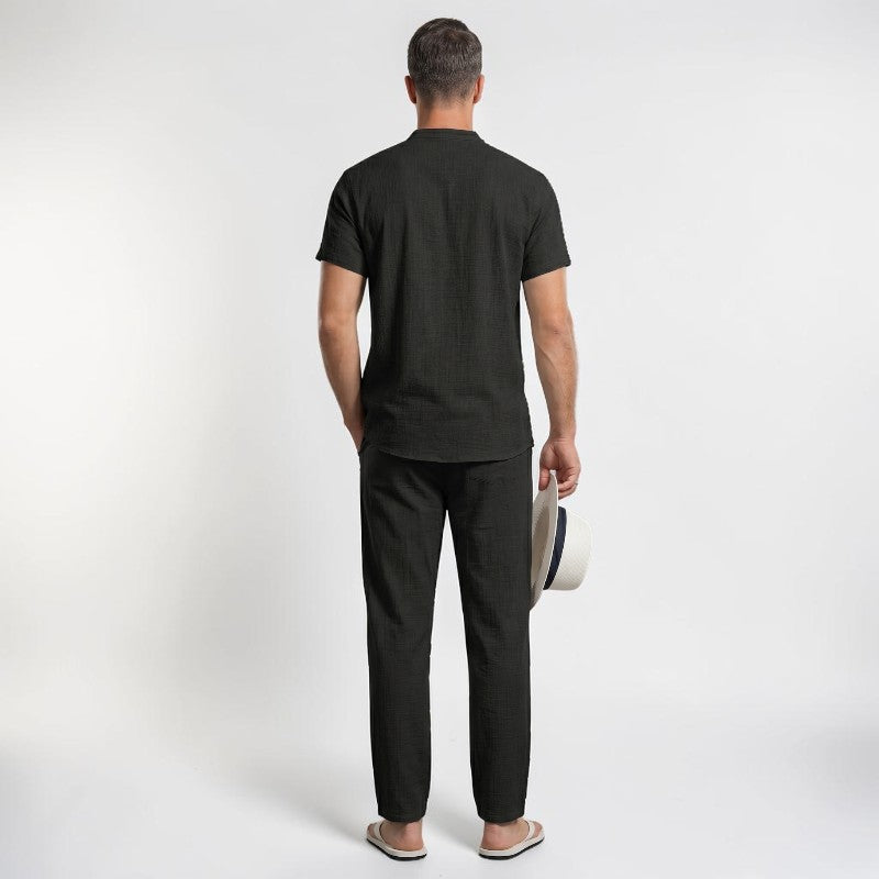 Orvalés | Ensemble Homme en Lin Décontracté pour Vacances et Resort