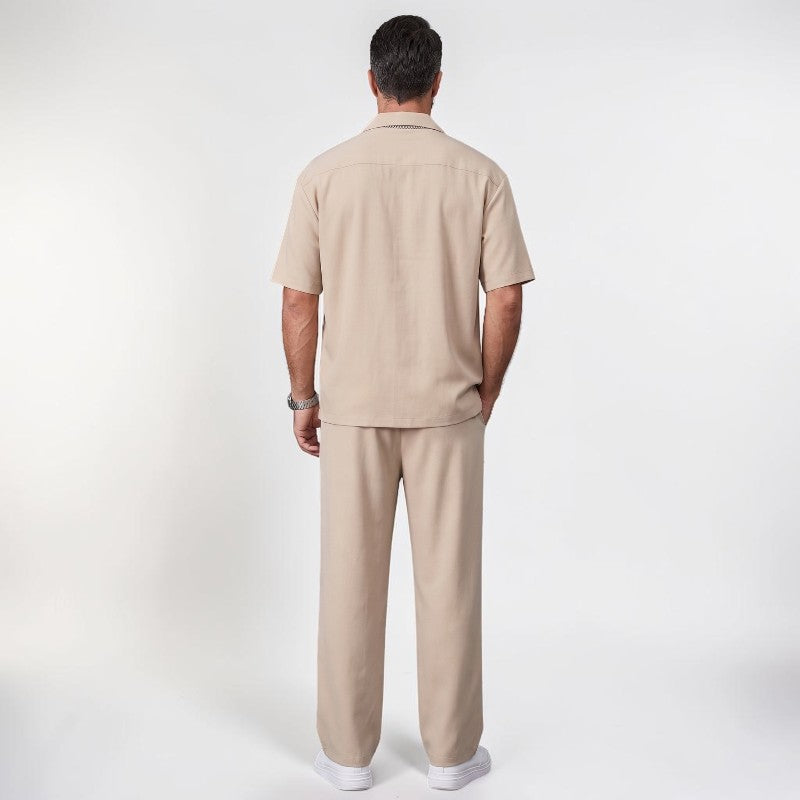 Orvalés | Ensemble Été Homme Deux Pièces Coupe Ample Pantalon Droit