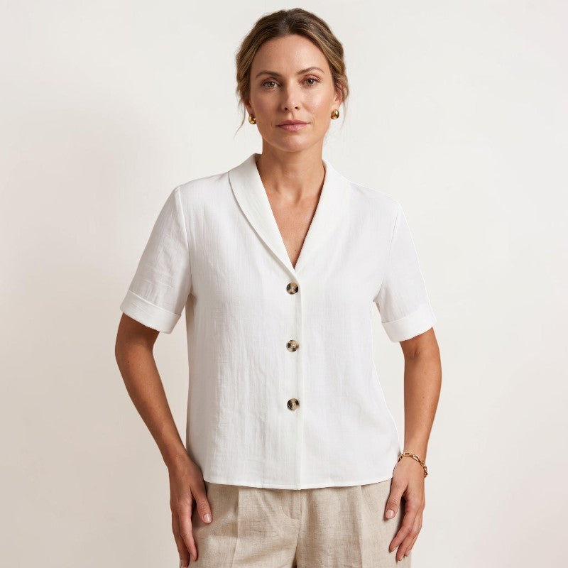 Orvalés | Chemise Femme Manches Courtes Coupe Fluide Style Casual