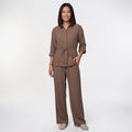 Orvalés | Ensemble Élégant Femme Coupe Classique Pantalon Large Luxe
