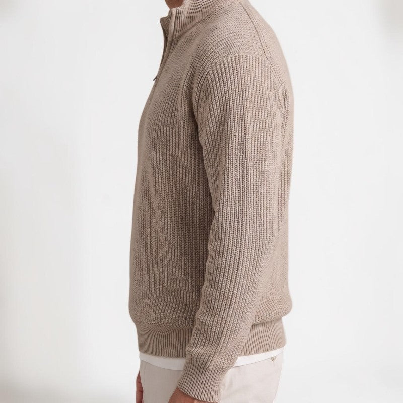 Orvalés | Pull en maille à demi-glissière, épaules tombantes homme