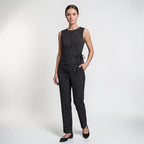 Orvalés | Ensemble Femme Rayé Sans Manches Pantalon Large Élégant