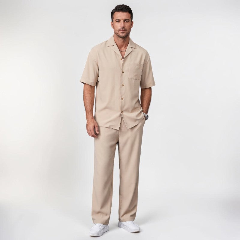 Orvalés | Ensemble Été Homme Deux Pièces Coupe Ample Pantalon Droit