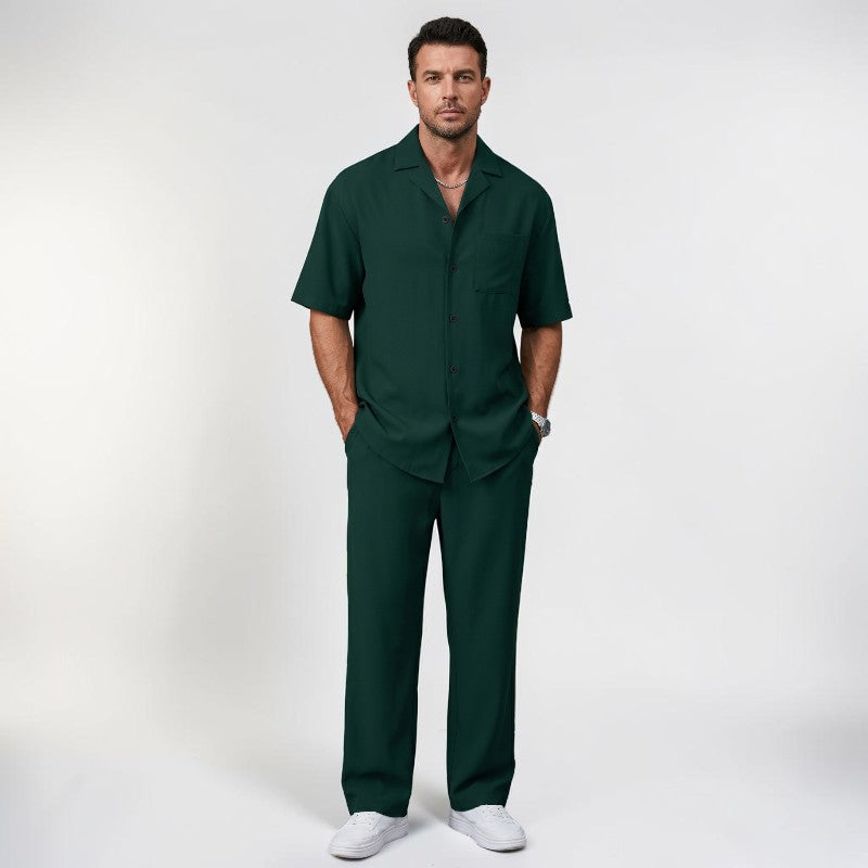 Orvalés | Ensemble Été Homme Deux Pièces Coupe Ample Pantalon Droit