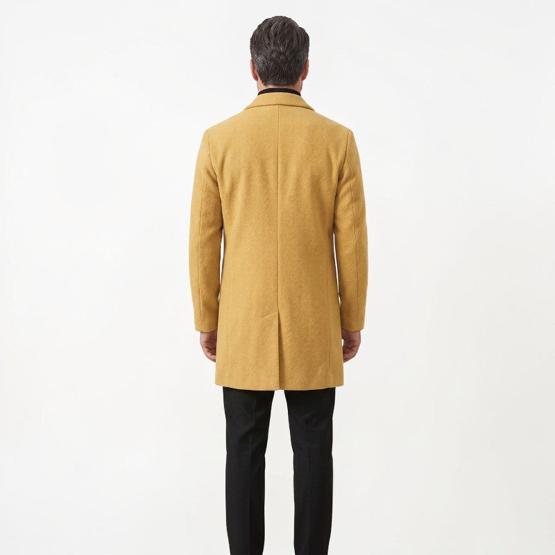 Orvalés | Pardessus Homme Long Laine Simple Boutonnage Hiver