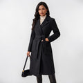Orvalés | Manteau Long Femme Laine Ceinturé Poches