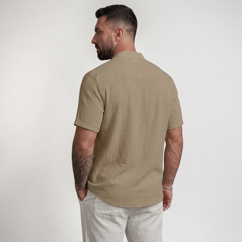 Orvalés | Chemise Henley en Lin Homme – Confort Respirant pour l'Été