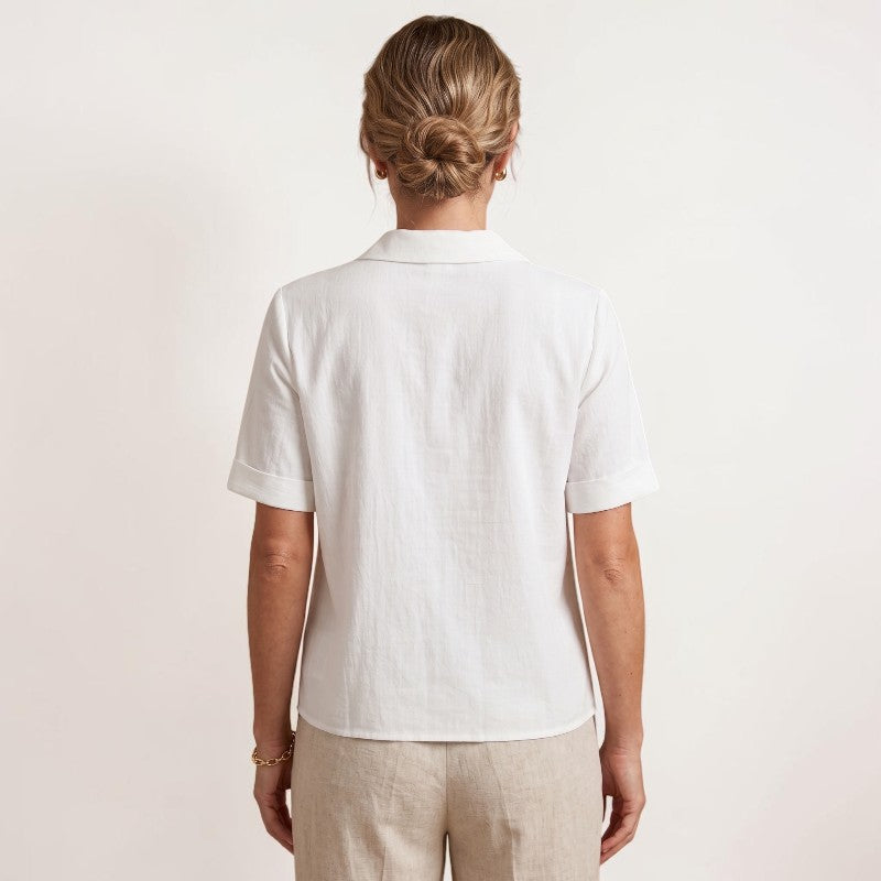 Orvalés | Chemise Femme Manches Courtes Coupe Fluide Style Casual