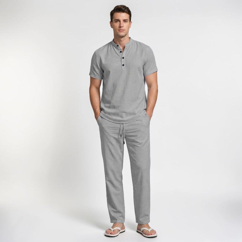 Orvalés | Ensemble Homme en Lin Décontracté pour Vacances et Resort