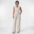Orvalés | Ensemble Femme Chic Bureau Gilet et Pantalon Droit