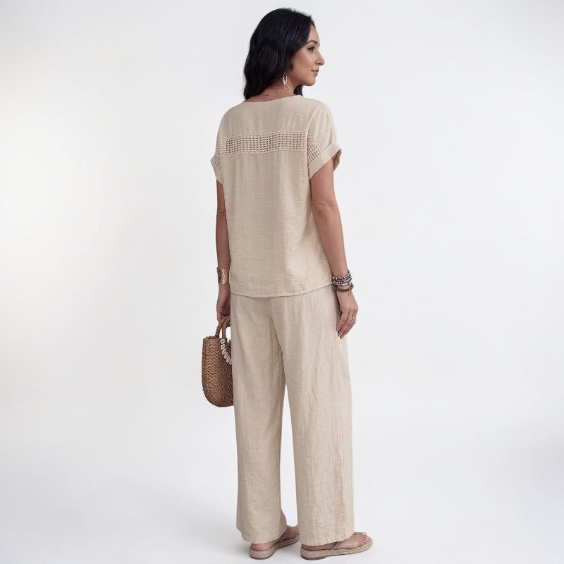 Orvalés | Ensemble Femme Coupe Fluide Pantalon Large Style Minimaliste