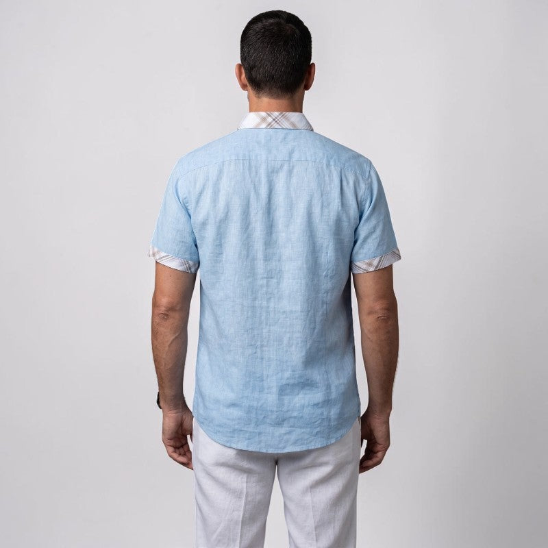 Orvalés | Chemise Homme en Lin à Manches Courtes avec Poche