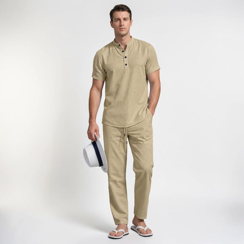 Orvalés | Ensemble Homme en Lin Décontracté pour Vacances et Resort