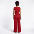 Orvalés | Ensemble Femme Chic Bureau Gilet et Pantalon Droit