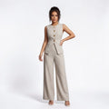Orvalés | Ensemble Femme Chic Bureau Gilet et Pantalon Droit