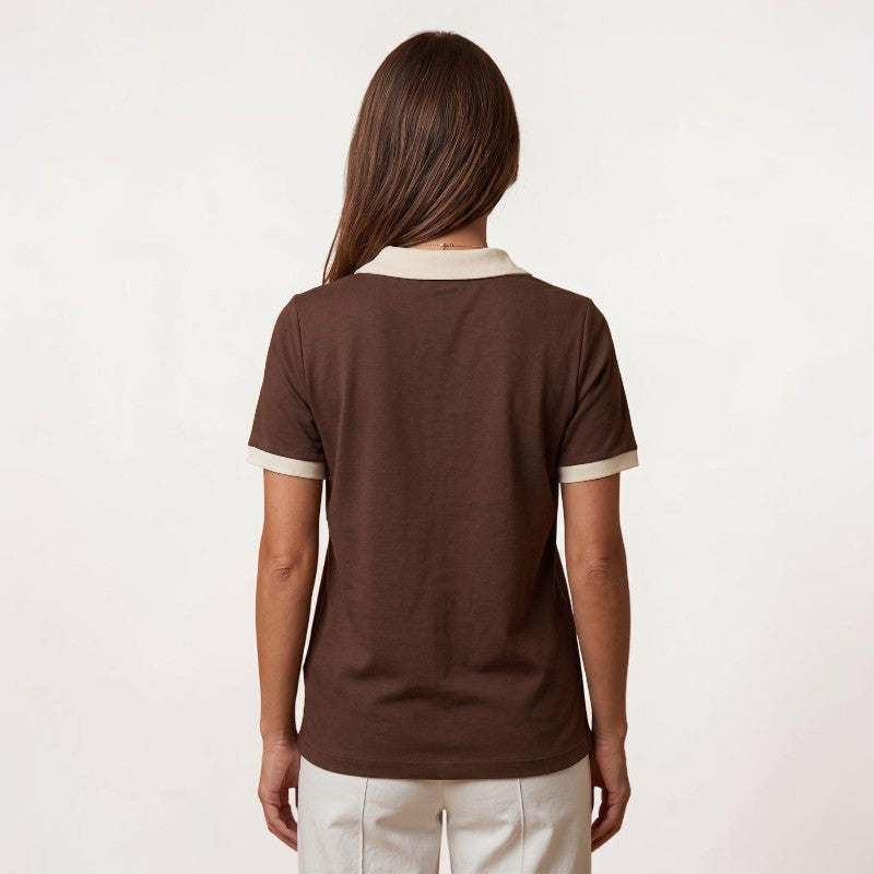 Orvalés | T-Shirt Femme Manches Courtes Coupe Ample Style Classique Confort