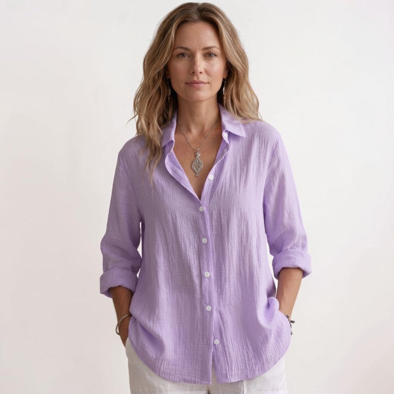 Orvalés | Chemise Femme Bureau Chic Manches Longues Coupe Ample