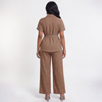 Orvalés | Ensemble Premium Femme Chemise et Pantalon Large Intemporel