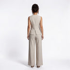 Orvalés | Ensemble Femme Chic Bureau Gilet et Pantalon Droit