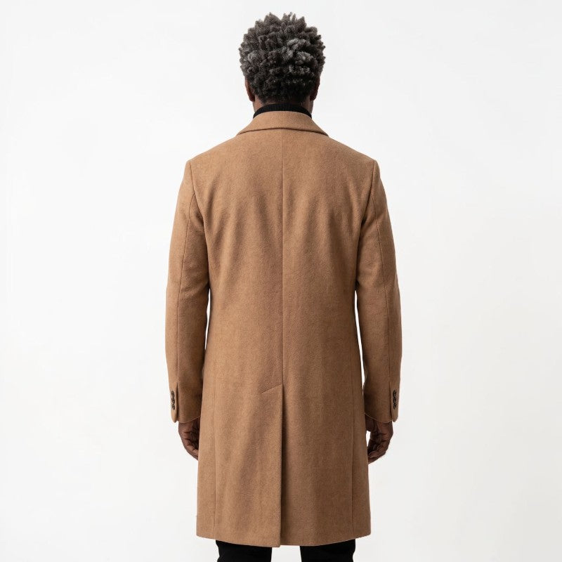 Orvalés | Trench-Coat Homme Long Uni Voyage Trajet Classique