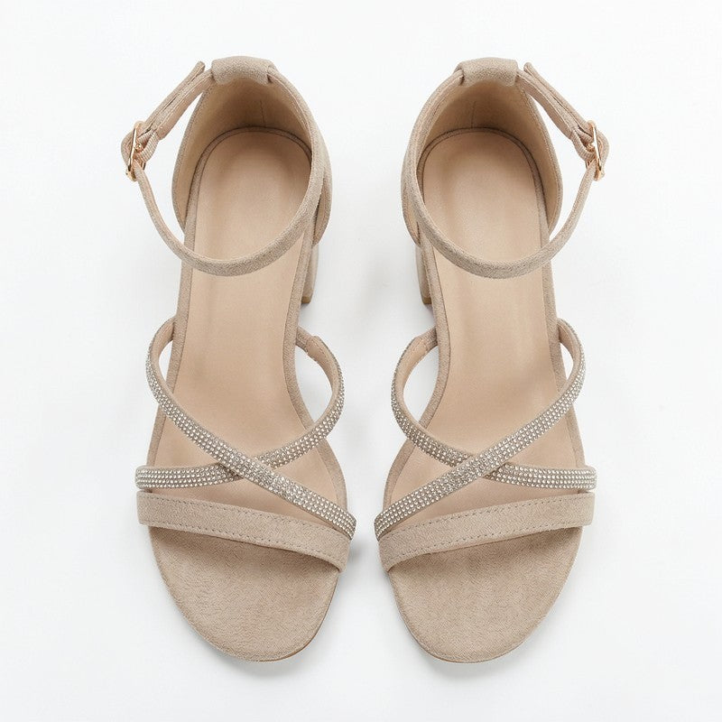 Orvalés| Sandales Femme Cuir Talon Haut Élégantes Été
