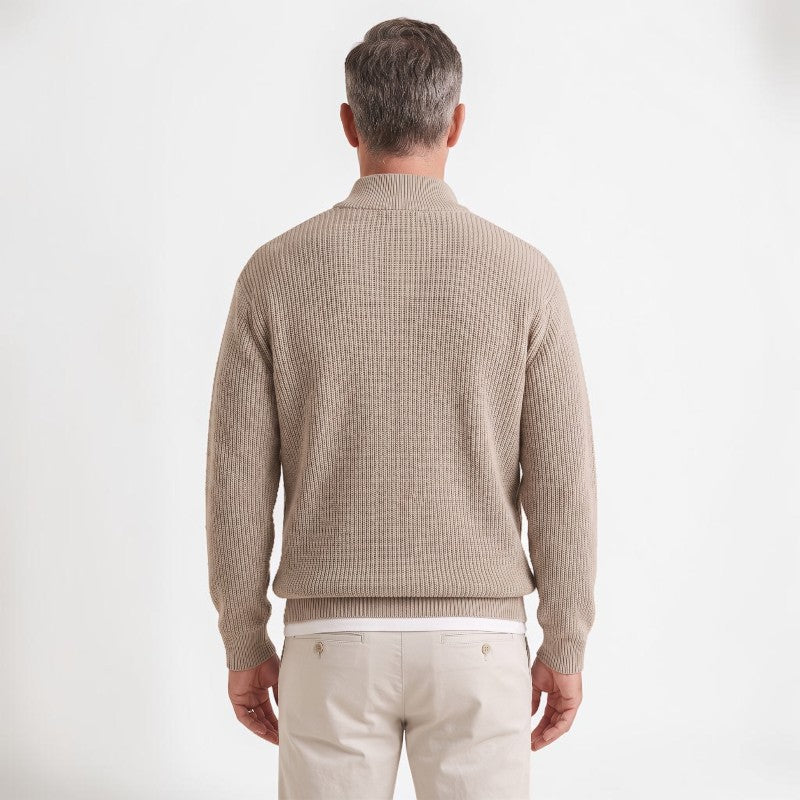 Orvalés | Pull en maille à demi-glissière, épaules tombantes homme