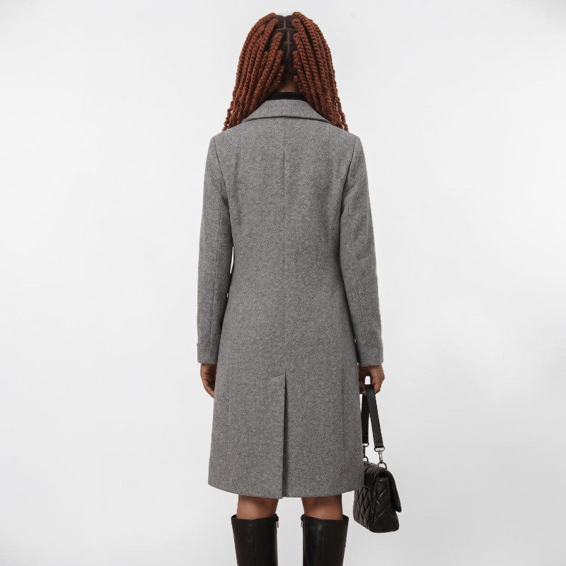 Orvalés | Imperméable croisé couleur unie, coupe classique, femme