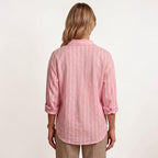Orvalés | Chemise Femme Rayée Coupe Ample Col Classique Boutonnée