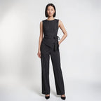 Orvalés | Ensemble Femme Rayé Sans Manches Pantalon Large Élégant