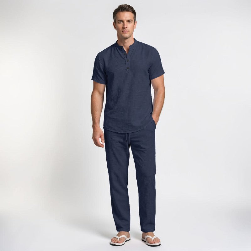 Orvalés | Ensemble Homme en Lin Décontracté pour Vacances et Resort
