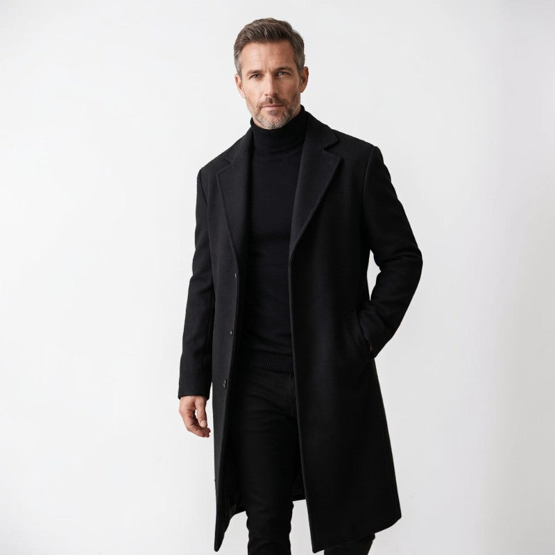 Orvalés | Trench-Coat Homme Long Uni Voyage Trajet Classique